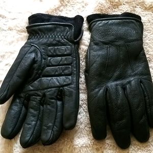 Men's Harley Davidson fleece line leather gloves